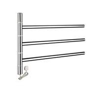 HCZKIUJY Calentador de Toallas eléctrico Giratorio de 180°, tendedero calefactable de Pared, Acero Inoxidable, con Enchufe y cableado, diseño de paisajes Hermosos.