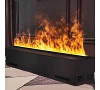 HCZKIUJY Chimenea eléctrica de Vapor de Agua con Efecto de Llama danzante 3D Realist(180x24x18cm/70.8x9.4x7in)