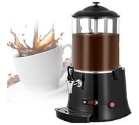 HCZKIUJY Máquina Comercial de Chocolate Caliente de 5L/10L, con Control de Temperatura de 30-90°C. Dispensador de Bebidas Calientes para Cacao, Leche, café y Zumo .(10L)