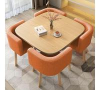 HCZKIUJY Mesa de oficina para recepción, mesa de club, sala de recepción de conferencias, mesa de centro con 4 sillas, mesa de negociación y juego de sillas, combinación de mesa de negocios y silla