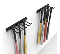 HCZKIUJY Organizador de Pared de Metal para Bates de béisbol, Expositor de Bates de sóftbol para Colgar en el Interior de un Garaje, Gimnasio o Club, Ahorra Espacio（Onecolor-2 pcs