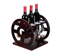 HCZKIUJY Ornamenti per portabottiglie da Vino, nordico, Creativo, Moderno, Minimalista, in Legno, per la casa, soggiorno, portabicchieri, appeso a Testa in giù, appeso a parete