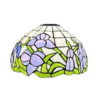 HCZKIUJY Pantalla de lámpara de vitral de 12 x 7 Pulgadas, Solo para Repuesto, Estilo Tiffany, Cubierta de luz Antigua, Adecuada para Usar con lámpara de pie arqueada, lámpara de antor(Daffodils)