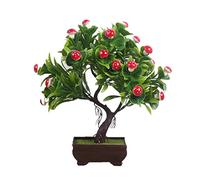 HCZKIUJY Piante artificiali Bonsai di Arancio e Pesca in Vaso per la decorazione Della casa e del soggiorno Set di Fiori Piante finte Decorative (G)