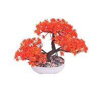 HCZKIUJY Piante artificiali Pianta artificiale Bonsai Piccolo Albero simulato Vaso con piante di Pietra Fiori finti Tavolo da ufficio Ornamenti in Vaso Decorazione per la casa e il gia(C)
