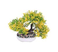 HCZKIUJY Piante artificiali Pianta artificiale Bonsai Piccolo Albero simulato Vaso con piante di Pietra Fiori finti Tavolo da ufficio Ornamenti in Vaso Decorazione per la casa e il gia(I)