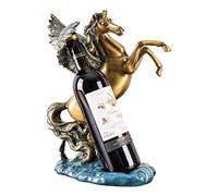 HCZKIUJY Portabottiglie da Vino a Forma di Cavallo Volante, portabottiglie da Vino singolo con decorazione artistica a Forma di unicorno, espositore Decorativo