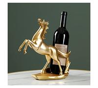 HCZKIUJY Portabottiglie da Vino con Statua di Cavallo Creativa, portabottiglie da Vino singolo in Resina, espositore Decorativo, decorazione da tavolo natalizia,A