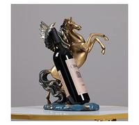 HCZKIUJY Portabottiglie da Vino con Statua di Cavallo, portabottiglie da Vino singolo in Resina Vintage, espositore Decorativo, decorazione da tavolo natalizia