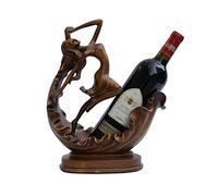 HCZKIUJY Portabottiglie da Vino con Statua di Donna, espositore per bottiglie di Vino singole in Resina Creativa retrò, tavolo da lavoro artistico Vintage