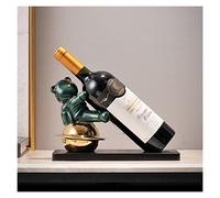 HCZKIUJY Portabottiglie da Vino Creativo Moderno, portabottiglie da Vino singolo in Ceramica Alla Moda, espositore Decorativo con piedistallo in Legno,B