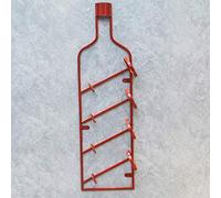 HCZKIUJY Portabottiglie da Vino montato a parete portabottiglie da Vino Vintage Art 4 bottiglie cucina Sala da pranzo Bar,Red