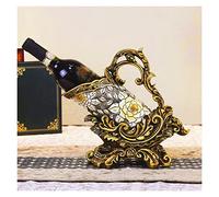 HCZKIUJY Portabottiglie da Vino retrò di Alta qualità, portabottiglie da Vino singolo in Resina Vintage, squisita decorazione da tavolo con Intaglio e pittura