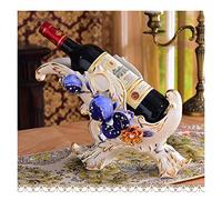 HCZKIUJY Portabottiglie di Vino in Ceramica Creativa, portabottiglie di Vino singolo a Forma di melograno BLU, Ornamento Decorativo da tavolo