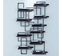 HCZKIUJY Portabottiglie Moderno per Vino Portabottiglie in Metallo Decorazione,Black