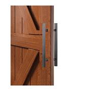 HCZKIUJY Tiradores de puerta de granero de acero inoxidable con tubo cuadrado para puertas de cristal o madera, robusto, elegante, de doble cara, push push push pull, tirador de puerta de entrada en