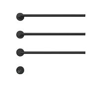 HCZKIUJY Toallero calefactable de Pared para baño, Calentador de Toallas de 4 Barras, cableado con Interruptor, Blanco, 3 Barras (Black-3 Bars)