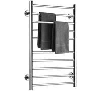 HCZKIUJY Toallero eléctrico calefactable de Acero Inoxidable con 5 Barras calefactables, tendedero de Toallas de Pared con calefacción y radiador para baño.