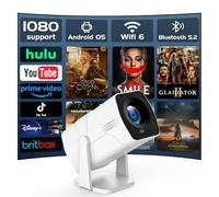 HD 1080P Support | Smart Beamer with Android TV, Electric Focus & Auto Keystone, 270° Rotatable, AKATUO Heimkino Projector with WiFi and Bluetooth, Outdoor Mini Projector for Phone/Laptop/HDMI/USB