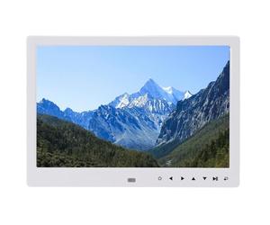 HD 12in Digital Photo Frame with Speaker, HiFi Color, Touch Control, Real-Time Weather Information, and Calendar Display, HiFi Color, Touch Control, Remote Control (Enchufe de la UE)