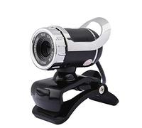 HD 360 Degree Clip Computer Camera with Microphone USB Driver Free Web Camera Supports Mainstream Operating Systems for Laptop Or Desktop (Color : Red) (Gray)
