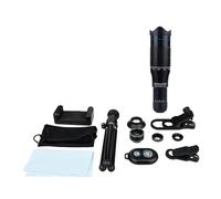 HD 40X Zoom Telescopio Teleobjetivo Monocular Lente De Cámara De Teléfono Mini Telescopio De Metal Teleobjetivo Móvil For Camping Turismo(B)