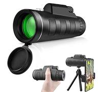 HD Alta Potencia Bak4 Prisma Monocular Monocular Impermeable con Adaptador para Teléfono Inteligente Trípode para Observación de Aves Caza Senderismo Camping Turismo, Telescopio Monocular Star SC