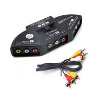 HD Audio Video AV RCA Switch Splitter Selector 3 to 1 RCA Composite AV Cable for STB TV DVD Player for Xbox PS2