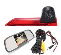 HD Auto Transporter Nocturna Luz de Freno Furgoneta Cámara de Marcha Atrás Visión Trasera Coche Puede Ajustar el ángulo Compatible con Ford Transit Custom Business MPV SUV Bus
