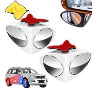 HD Car Blind Spot Elimination Mirror - 360° Rotatable, Rain/Fog Resistant, Blindspot Mirrors for Car, Car Side Wing Mirror Blindspot with Wide Angle for Car Suv and Trucks (White, Both)
