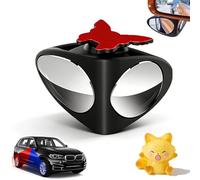 HD Car Blind Spot Elimination Mirror - 360° Rotatable, Rain/Fog Resistant, Dual-View Auxiliary Mirrors, Wide-Angle Car Rear View Mirror, for Cars, Trucks, Universal Fit Cars (Black,Left)