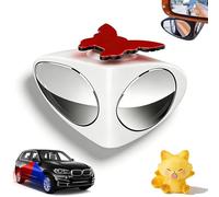 HD Car Blind Spot Elimination Mirror - 360° Rotatable, Rain/Fog Resistant, Dual-View Auxiliary Mirrors, Wide-Angle Car Rear View Mirror, for Cars, Trucks, Universal Fit Cars (White,Left)