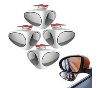 HD Car Blind Spot Elimination Mirror - 360° Rotatable, Rain/Fog Resistant, Wide Angle Convex Mirrors, Wide Angle Visibility Blind Spot Mirrors for Car, Universal Fit (White*2 - Left+Right)