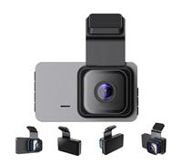 HD Dash CAM, Dash CAM Front and Rear, Wireless Car Video Recorder, 1080p Fhd Driving Recorder, Dashs Cams, Features Night Vision, Parking and Recording, Easy To Install (A)