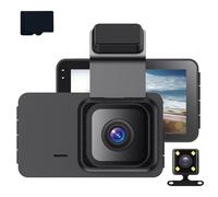 HD Dash CAM with WiFi & GPS, 4K Dual Front/Rear Recording, Built-in GPSTracking & Night Vision, 24/7 Parking Mode with Motion Detection, Includes 32GB SD Card (HD)