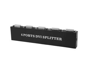 HD DVI Splitter 1 en 4 en la Computadora Portátil HDTV de PC para Problemas con Ruido y Espacio, Plug -y Reproducir (Enchufe de la UE)