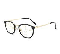 HD Gafas de Lectura,Gafas de Lectura Antiazul Lectores de Moda para Mujer, Inteligente Multi-Lector de Enfoque Progresivo,Propósito Doble Cercano Y Lejano,Anti Fatiga Visual (+1.25,Golden)