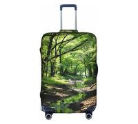 Hd Green Nature - Funda protectora elástica para maleta, resistente a los arañazos, funda de viaje, color blanco, blanco, S