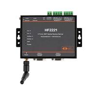 HD Industrial Modbus 2Ports Serial Server RS232/RS485/RS422 to WiFi Ethernet Device Converter Connector Unit