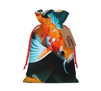 Hd Japonés Koi Fish Reutilizable Navidad Y Festival Bolsas De Regalo,Bolsas De Embalaje De Regalo Elegante Tela Hecho A Mano Bolsas