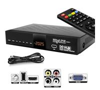 Hd-line 20500 HD Receptor Digital de satélite (DVB-S/DVB-S2, HDMI, AV, 2 Puertos USB 2.0, Full HD 1080p, Salida de Audio Digital) [preprogramado para Astra, Hotbird y Türksat]