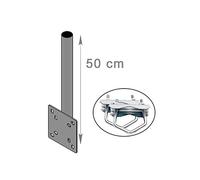 HD Line - Extensión para mástil de pared y Balcón, montaje con abrazadera (Horizontal o Vertical), Soporte de Antena de 50 cm