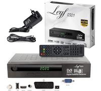 hd-line Leyf - Receptor de satélite (grabadora Digital Satellite (HDTV,DVB-S/DVB-S2,HDMI,SCART,2 Puertos USB,Full HD 1080p), Hotbird and Türksat+ HDMI Cable, Sólo para Canales alemanes