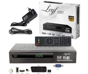 hd-line Leyf - Receptor de satélite (grabadora Digital Satellite (HDTV,DVB-S/DVB-S2,HDMI,SCART,2 Puertos USB,Full HD 1080p), Hotbird and Türksat+ HDMI Cable, Sólo para Canales alemanes