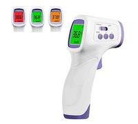 hd-line - Termómetro digital - Pistola sin contacto para medir la temperatura del cuerpo, objetos, habitación - Pantalla LCD con 3 modos de color, iluminación, alarma sonora de fiebre