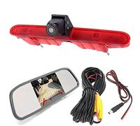 HD Luz de Freno Cámara de Marcha Atrás Visión Trasera Coche Puede Ajustar el ángulo Compatible con Toyota Proace Verso Kasten/Citroen Berlingo B9 MK2 MK3/Opel Combo/X19 K9/Peugeot Partner Tepee/Rifter
