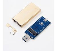 HD M.2 Key B NGFF SSD To High Speed USB 3.0 Storage Case Adapter Card Enclosure (Gold)