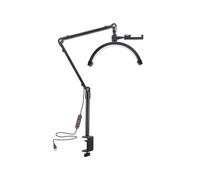 HD-M1X 12-Inch Lash Light Half Moon Desk Lamp for Nail Tech, Beauty, Tattoo Artists