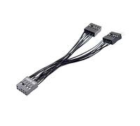 HD Motherboard 9Pin Audio 1 to 2 Port Multiplier Y Splitter Male to Female Extension Cable