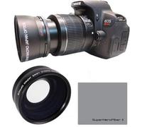HD Optics - Objetivo gran angular profesional HD de 58 mm 0,43 x Canon EOS Rebel 77D T7i T6s T6i T6 T5i T5 T4i T3i T3 SL1 1100D 700D 650D 600D 550D 1100D 1200D 1300D SL2 XT XTI XS XSI ELAN
